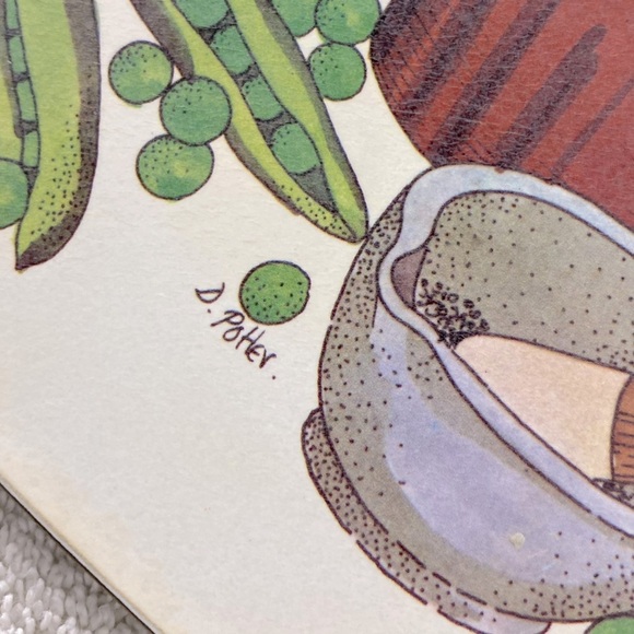 Vintage Harvest Bounty Melamine Cutting Boards Charcuterie Boards X2 - Picture 13 of 14